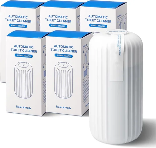 Fresh & Fresh Limpiadores automáticos para inodoros – 5 botellas (hasta 2500 descargas/botella), limpiador comercial y residencial de 3 a 4 meses de
