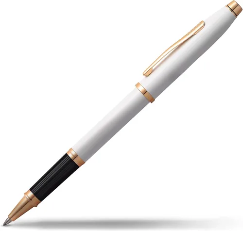 Miniatura 35 de Cross Century II - Bolígrafo de punta Selectip, lacado negro con detalles chapados en oro de 23 quilates