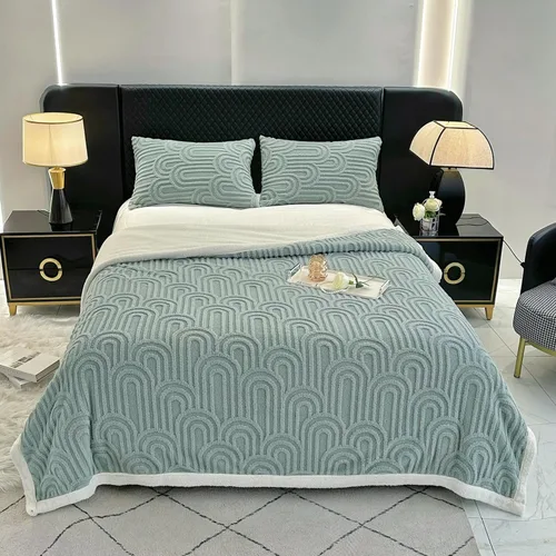 Miniatura 39 de UKELER - Manta Boho Sherpa 60" x 50" - Mantas de franela suaves y esponjosas para cama/sofá/oficina/camping A-bohemio
