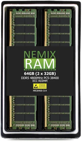 Miniatura 31 de NEMIX RAM Kit de memoria de servidor registrado DDR5 4800MHZ PC5-38400 1Rx4 1.1V CL40 288-PIN ECC RDIMM compatible con ASUS 2U4N Servidor