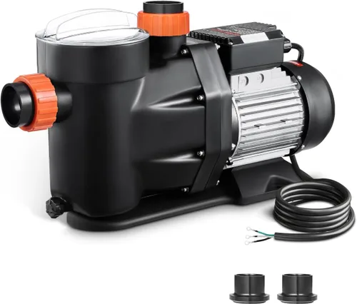 Miniatura 21 de VEVOR Bomba de piscina sobre el suelo, 2.5 HP, 148 GPM Max Flow Bomba de piscina de una sola velocidad, 220 V, 3450 RPM, elevación máxima de cabeza