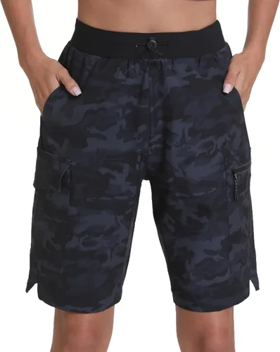 Miniatura 15 de Pantalones cortos de senderismo para mujer, de secado rápido, ligeros, para viajes, atletismo