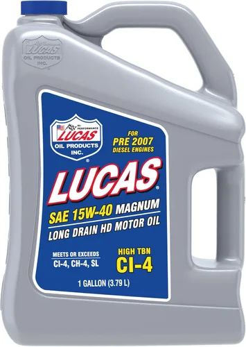 Lucas Oil 10076 SAE 15W-40 API CI-4 Magnum Aceite de Motor para Trabajo Pesado - 1 Galón