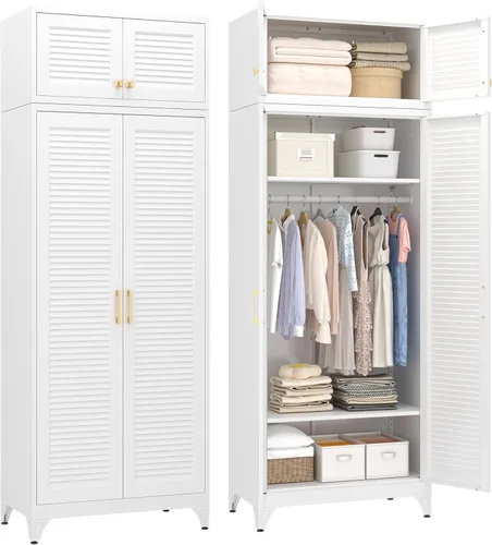 Miniatura 20 de UNICOLY Gabinete de Almacenamiento de Pared de 15", Pequeño Armario Guardarropa, Pequeño Gabinete Colgante para Dormitorio Escuela, Empleado