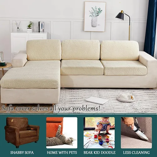 Miniatura 7 de Fundas de cojín para asiento de sofá, impermeables, de alta elasticidad, universal, elástica, fundas de cojín de repuesto para cojines individuales