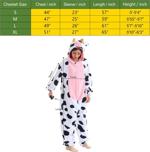 Miniatura 4 de Pijama unisex de animal para adultos, para Halloween, cosplay, mujeres, niñas, hombres y niños, ropa de dormir para el hogar