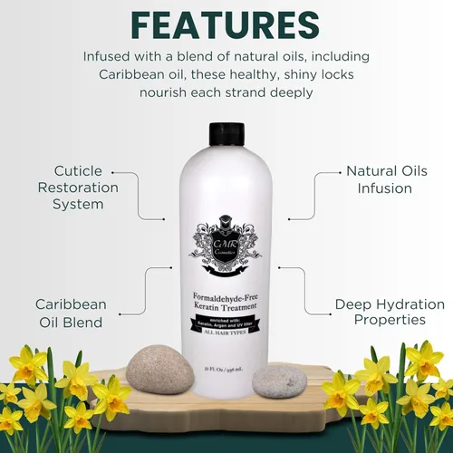 Miniatura 4 de Cuidado del cabello con queratina sin formaldehído, cuidado alisador del cabello para cabello sedoso y sin encrespamiento, enriquecido