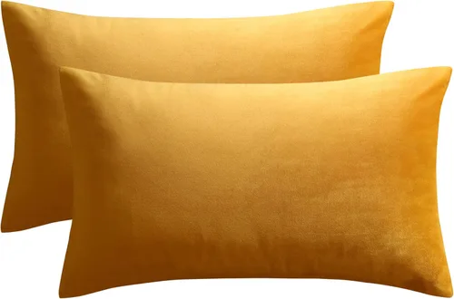 Miniatura 129 de Juspurbet - Juego de 2 fundas decorativas de terciopelo para cojines, fundas suaves para sofá, cama o sillón con cremallera oculta, para sala