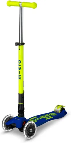 Miniatura 8 de Micro Kickboard – Maxi Deluxe plegable LED – Triciclo, inclinarse para dirigir, plegable para llevar – Micro patinete suizo diseñado para niños