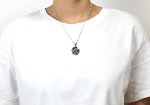 Miniatura 6 de COSUMOSU 925 Sterling Silver Eye of Horus Egypt Protection Pendant