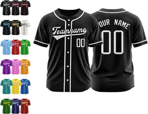 Camiseta de béisbol personalizada, nombre de béisbol personalizado, logotipo de número, camiseta de béisbol personalizada para hombres, mujeres y