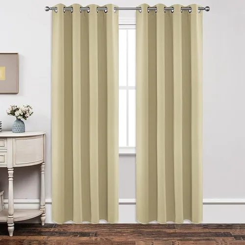 Miniatura 93 de Joydeco - Juego de 2 paneles de cortinas opacas de 63 pulgadas, 2 cortinas largas con aislamiento térmico burg, cortinas de oscurecimiento