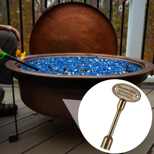 Miniatura 6 de Tondiamo 2 llaves universales de válvula de gas para fogatas de gas, repuesto de latón pulido para chimenea al aire libre, se adapta tanto a bolas