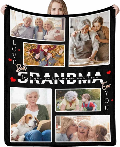 Miniatura 21 de Artsadd Manta de fotos personalizada para papá, con texto en inglés «We Love You Daddy», 30 x 40 pulgadas