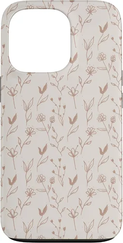 Miniatura 10 de Beige Tan Wildflower Floral Minimal Flower Boho Case for iPhone 17