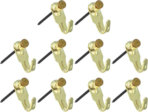 Miniatura 6 de PATIKIL Perchas de fotos de 10 libras, juego de 30 ganchos para colgar fotos en la pared, accesorios para clavos, kit para colgar cuadros en paneles
