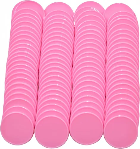 Miniatura 2 de Smartdealspro Juego de 100 contadores de aprendizaje de plástico opaco de 1 pulgada Mini fichas de juego de fichas de póquer con caja de Rosa