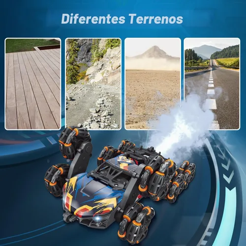 Miniatura 7 de NEXBOX Enfriador de 8 ruedas controlado a mano juguetes de coche RC de acrobacias, coches de control remoto con detección de gestos para niños de 6
