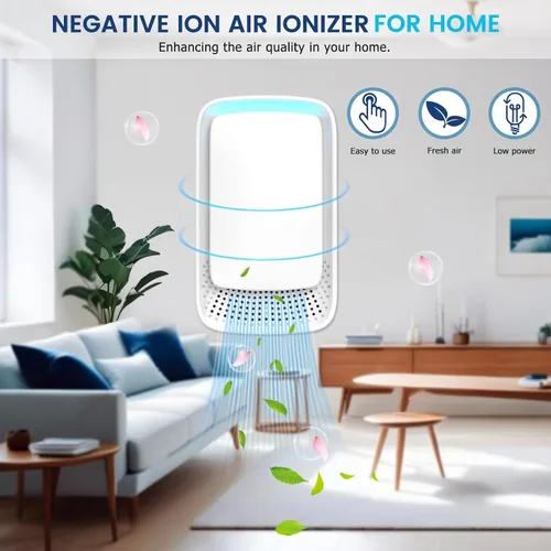 Miniatura 2 de Purificador de aire enchufable, purificador de aire ionizador, tecnología de iones negativos para el hogar, funcionamiento silencioso, purificador