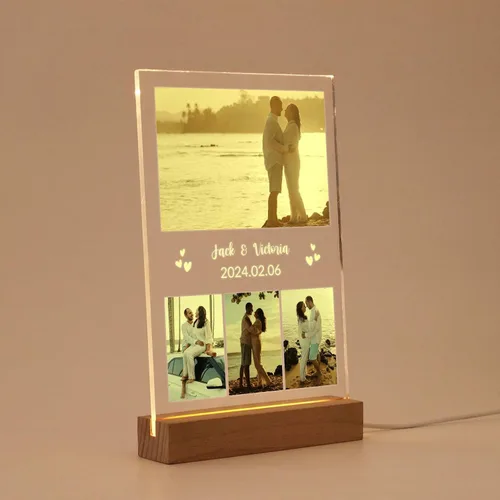Miniatura 22 de MOIFAITYA - Placa de collage de fotos personalizada, marcos de fotos personalizados, regalos de fotos para el día de San Valentín, boda, él, pareja