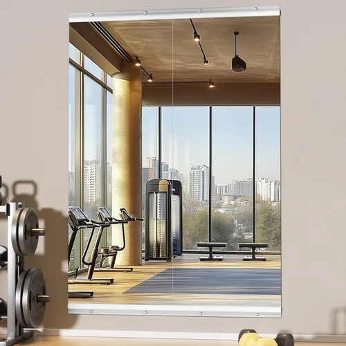 Miniatura 11 de Hasipu 3 piezas de espejos para gimnasio en casa de 48''x24'', espejos grandes de cuerpo entero montados en la pared para yoga, baile, fitness