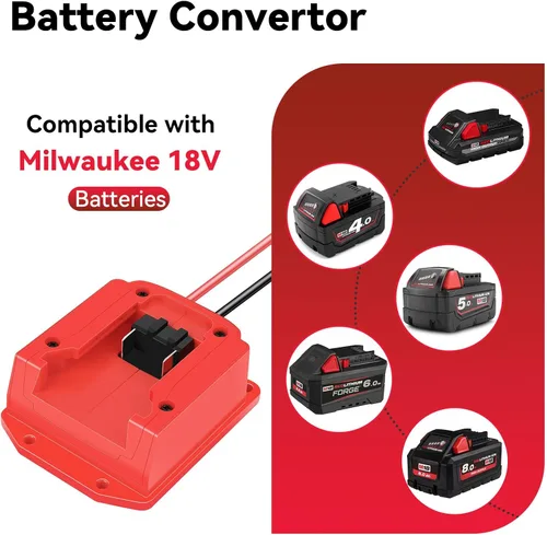 Miniatura 6 de Cable de puente para Milwaukee M18 18V, cables de arranque de batería portátiles, cables de refuerzo de batería automotriz para arrancar