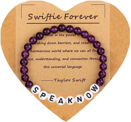Eras Tour Swiftie Pulsera de reputación TS Inspired Speak Now Lover Pulsera de amistad para mujeres y niñas Eras Music Taylor Album