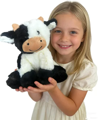 Miniatura 3 de YUKOUQIAN Peluche de vaca de 11.8 pulgadas para niñas y niños de Navidad (vaca sentada de 11.8 pulgadas)