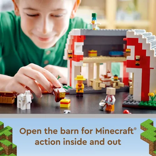 Miniatura 3 de LEGO Minecraft The Red Barn 21187 - Juego de juguetes de construcción para niños, niñas y niños a partir de 9 años (799 piezas)