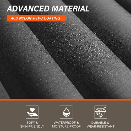 Miniatura 5 de TOBTOS Colchoneta Inflable para Acampar con Almohada, Colchoneta de Dormir Ultraligera Gruesa de 6 Pulgadas con Bomba Incorporada, Colchoneta