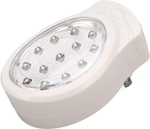 Marhynchus Luz de emergencia LED Iluminación de emergencia 2W Blanco frío Ahorro de energía recargable Enchufe en luz de falla de energía