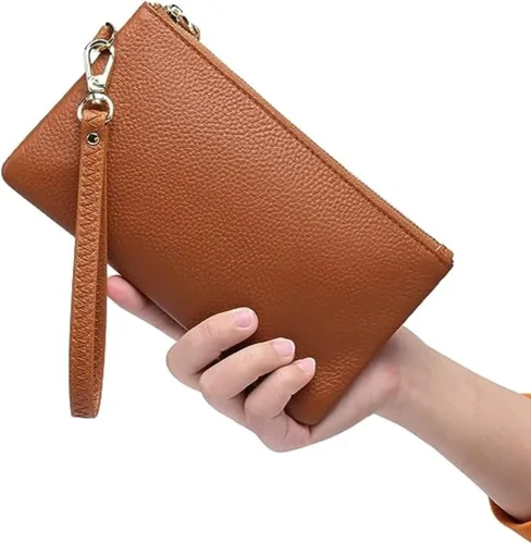 Miniatura 2 de Tapp Collections Cartera de cuero delgada con bloqueo RFID para mujer