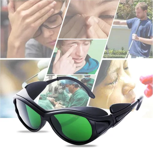 Miniatura 6 de JILERWEAR Gafas de seguridad láser profesionales para gafas de protección láser violeta/azul/rojo de longitud de onda de 405 nm, 445 nm, 450 nm, 532