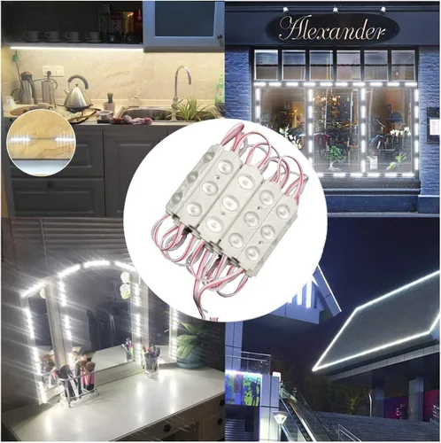 Miniatura 7 de Erudite 20 luces de repuesto para inflables DC12V luces LED inflables blancas con 3 LED autoadhesivos, inflables de vacaciones en el patio