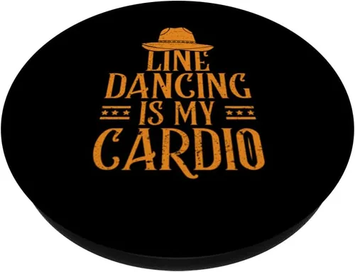 Miniatura 2 de Line Dancing Is My Cardio - Cute Country Life Distressed PopSockets Swappable PopGrip