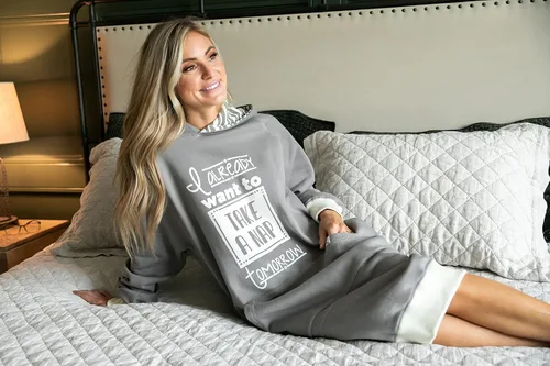 Miniatura 4 de Lazy One Sudadera con capucha de gran tamaño, ropa de dormir