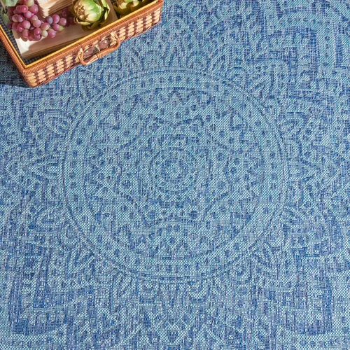 Miniatura 62 de SAFAVIEH Alfombra lavable para exteriores, colección Courtyard - Pasillo de 2.3 x 8 pies, color beige claro y marrón claro, no desprende pelusa