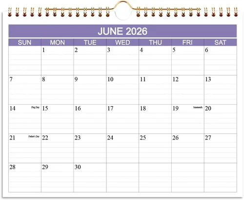 Calendario 2026-2027 - Calendario de pared 2026-2027 de abril de 2026 a diciembre de 2027, calendario de 21 meses con papel grueso para
