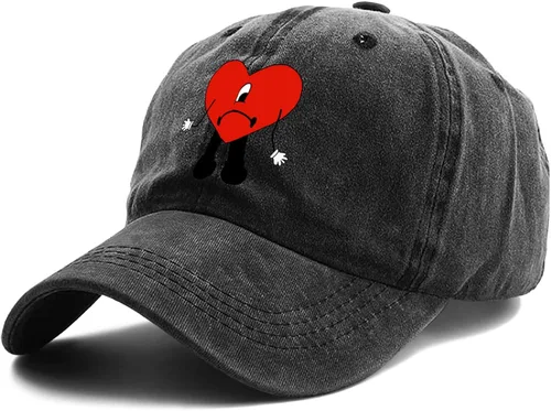 Miniatura 2 de EKOFECK Gorra de béisbol Bad Cute Bunny para hombres y mujeres, ajustable, estilo hip hop, para deportes al aire libre, gorra de vaquero unisex