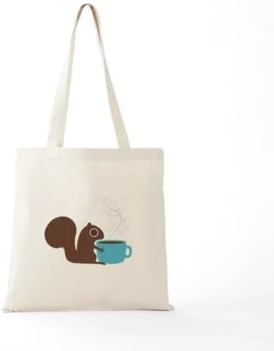 Miniatura 6 de CafePress Bolsa de lona natural para ardillas de café