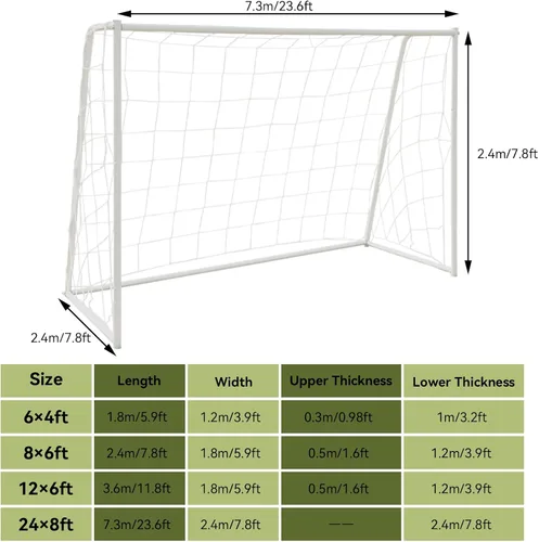 Miniatura 5 de Red de portería de fútbol, redes de repuesto para fútbol deportivo, red de fútbol para juegos de patio trasero y entrenamiento para adultos