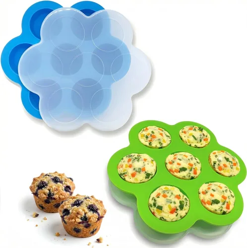 Miniatura 8 de GOKCEN's Moldes de silicona para minisuflés de huevo [Paquete de 2] Accesorios para Instant Pot - Se adapta a olla a presión Instant Pot de 4.7