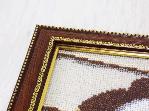 Miniatura 7 de Handmade Gift for Twins sister brother Bead embroidery wall decor seed stitch picture for nursery