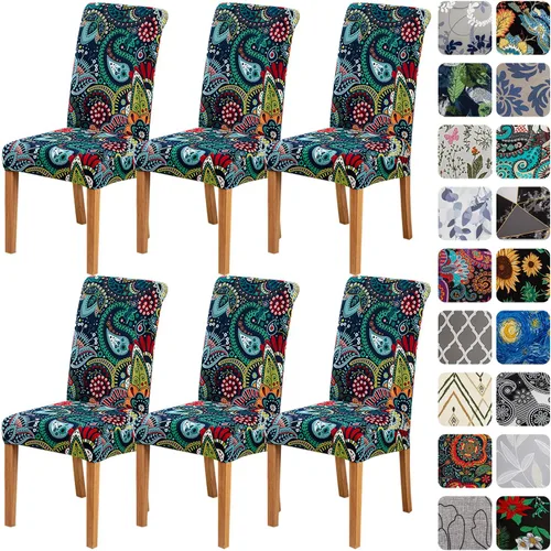 Miniatura 70 de HZDHCLH Juego de 6 fundas grises para sillas Parsons de elastano para comedor, fundas elásticas de elastano para sillas Parsons, fundas de asiento