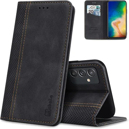 Miniatura 75 de AKABEILA Para Samsung A5 2017 Cartera Funda de Tarjeta de Crédito Titular Cierre Magnético Kickstand PU Cuero A Prueba de Golpes Flip Folio Libro