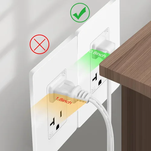 Miniatura 6 de Cable de alimentación universal de 2 clavijas en ángulo de 18 AWG, NEMA 1-15P a IEC320 C7 Figura 8 Conector de escopeta, cable de alimentación