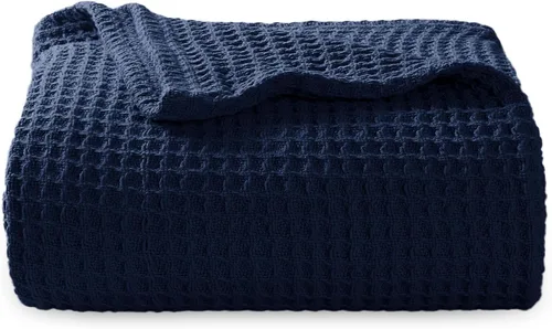 Miniatura 8 de Bedsure Gentlesoft - Manta de 100 % algodón, tamaño Twin XL, para dormitorio universitario, transpirable y suave, manta Twin de tejido waffle