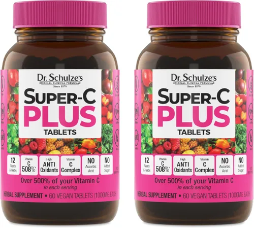Miniatura 9 de Dr. Schulze's Super-C Plus - Suplemento de vitamina C para apoyo inmunológico - Salud de la piel y apoyo antioxidante - Fórmula de alta potencia