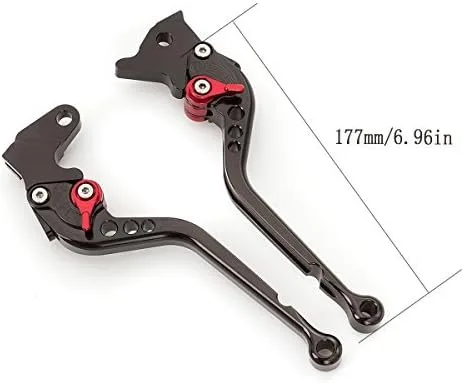 Miniatura 2 de FXCNC Billet - Palancas de embrague de freno ajustables largas compatibles con Benelli TNT300 TNT600 BN600 BN302 todos los años Palanca negra