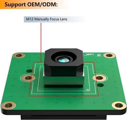 Miniatura 7 de Módulo de cámara de enfoque automático de 12MP para Raspberry Pi, sensor IMX708, FOV de 75°, HDR, compatible con Pi 5,4,3, Zero, CM4